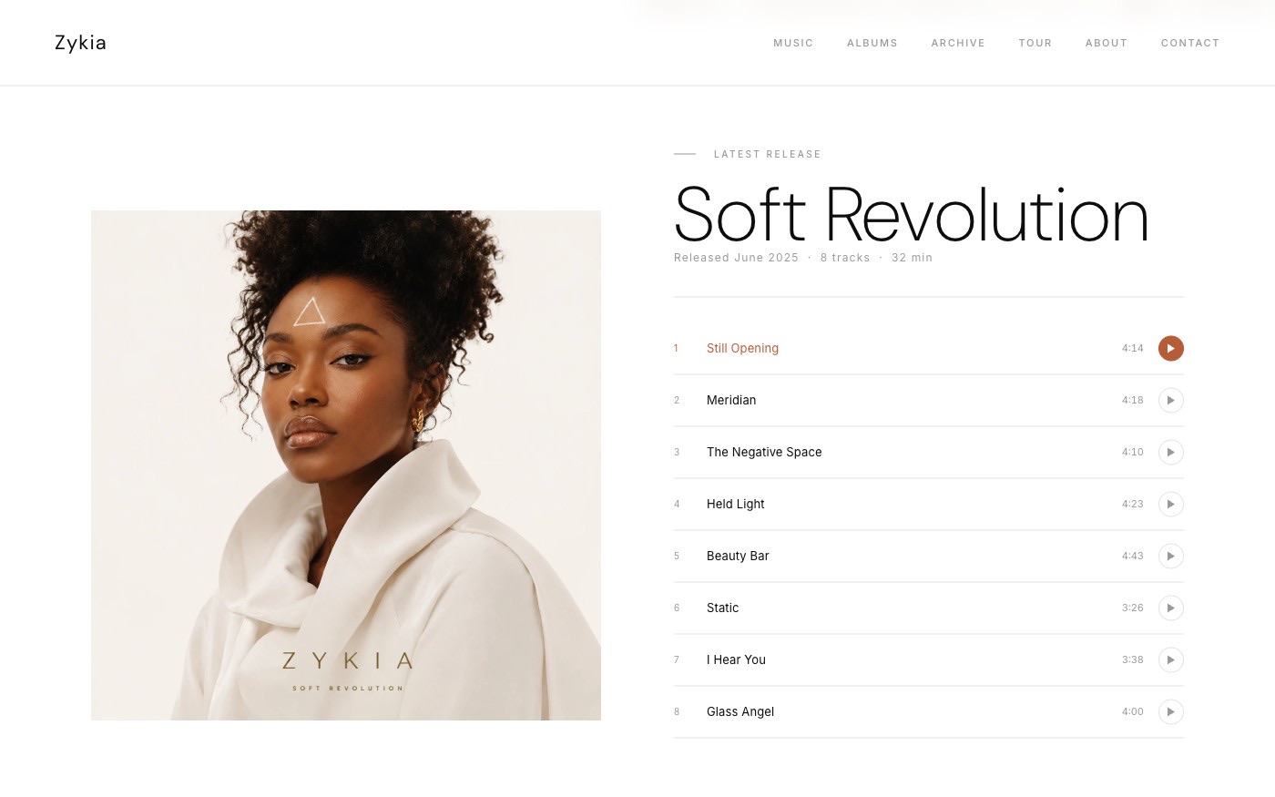 ZYKIA music section