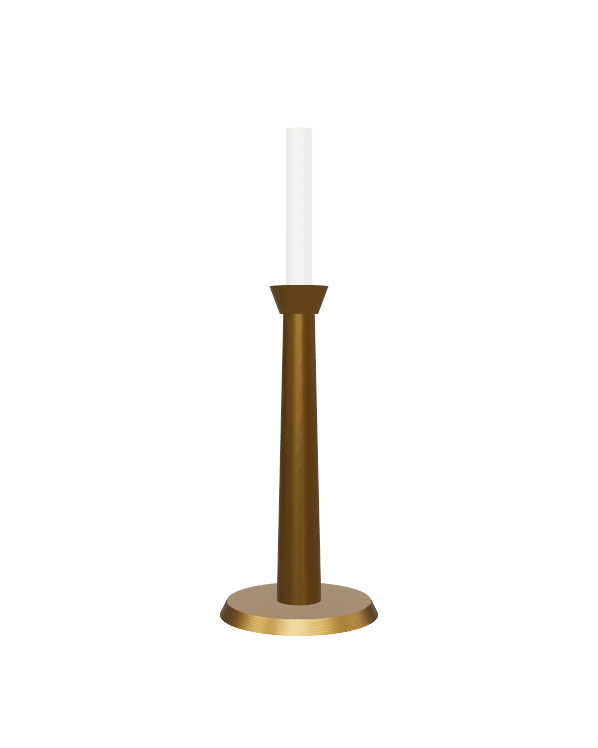 Stelo Candleholder — Patinated brass